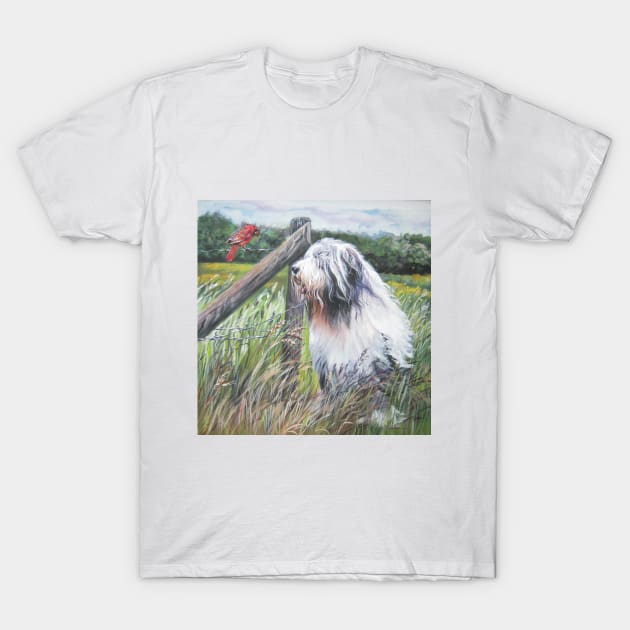 Bearded Collie Fine Art Painting T-Shirt by LASHEPARD